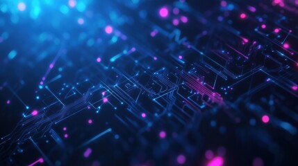 A digital AI chip is set within a tech brain design, framed by a dark blue background, emphasizing artificial intelligence themes. Generative AI