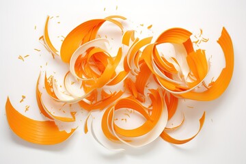 Orange peel isolated on white background
