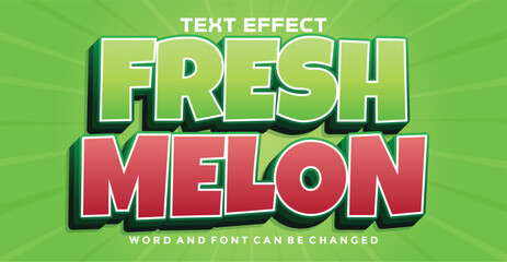 Fresh melon editable text effect