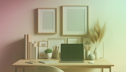 Frame mockup, ISO A paper size. Living room wall poster mockup. Interior mockup with house background. Modern interior design. 3D render. Modern Minimalist Frame and Blank Poster Background Design 
