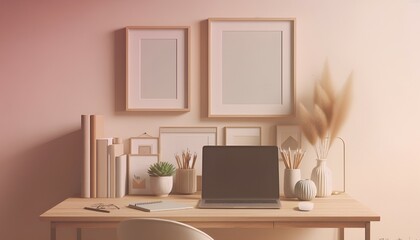 Frame mockup, ISO A paper size. Living room wall poster mockup. Interior mockup with house background. Modern interior design. 3D render. Modern Minimalist Frame and Blank Poster Background Design 