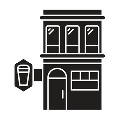 Pub icon vector on white background