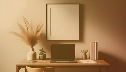 Frame mockup, ISO A paper size. Living room wall poster mockup. Interior mockup with house background. Modern interior design. 3D render. Modern Minimalist Frame and Blank Poster Background Design 