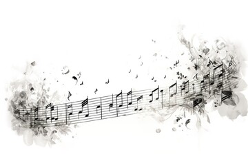 Naklejka premium Music notes background 