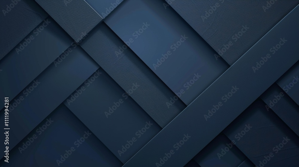 Poster dark blue abstract geometric background featuring intertwined stripes creating a modern and sophisti
