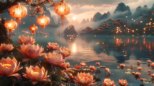 Captivating Close-Up of Colorful Blids in a Natural Setting with Ample Copy Space for Text Overlays or Branding Needs