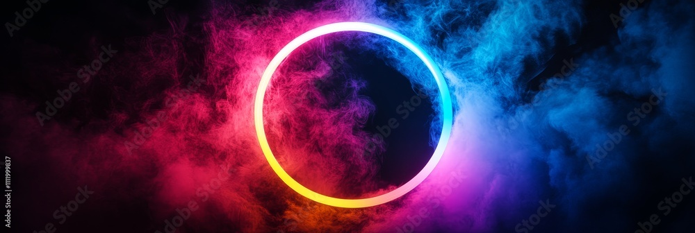 Aufkleber create stunning visuals with a modern circular design in vibrant colors - a striking circular design