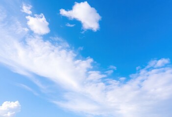 dynamic blue sky with a few clouds