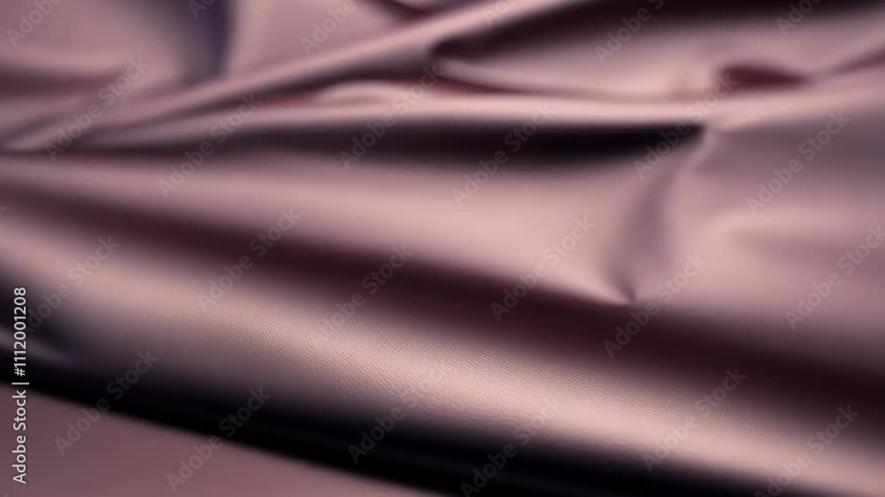 Poster close-up of smooth, shiny fabric with soft folds, creating an elegant and luxurious texture