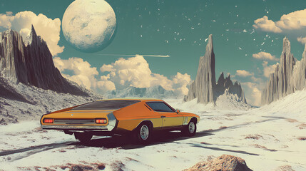 Retro Art with Vintage Aesthetic Design