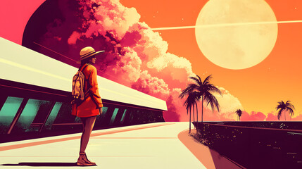 Retro Art with Vintage Aesthetic Design