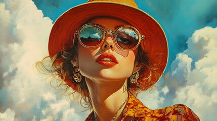 Retro Art with Vintage Aesthetic Design