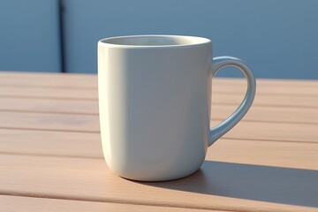 Obraz premium A Closed-Up Shot of A Blank Coffee Mug Mock-Up 