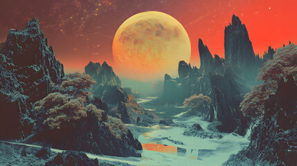 Retro Art with Vintage Aesthetic Design