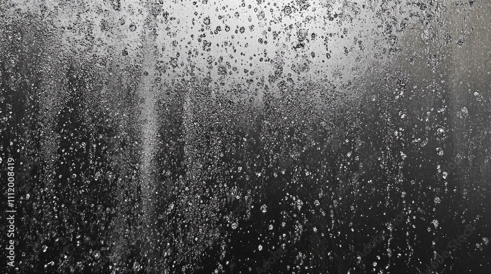 Aufkleber close-up of water droplets on a glass surface creating an abstract pattern.