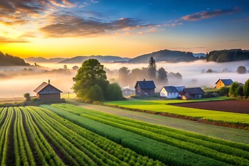 Fototapeta premium collection of creative and unique background images captures the serene beauty of fog in nature, bustling cities, and tranquil villages. Featuring soft, misty textures, and atmospheric details, these 