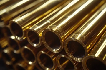 Naklejka premium Metal pipe bundle