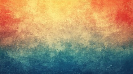 Obraz premium A vibrant gradient background featuring warm orange hues fading into cool blue tones.