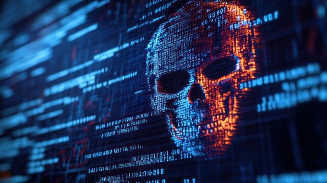 Cybersecurity Skull
