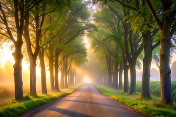 Fototapeta premium collection of creative and unique background images captures the serene beauty of fog in nature, bustling cities, and tranquil villages. Featuring soft, misty textures, and atmospheric details, these 