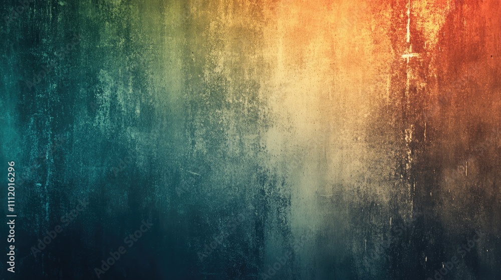 Poster a vibrant textured background with a gradient of warm and cool colors, creating an artistic atmosphe