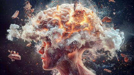 Mental Energy Unleashed, a vibrant digital creation illustrating the dynamic flow of human thoughts and emotions, showcasing a spectrum of colors representing inner vitality and creativity.