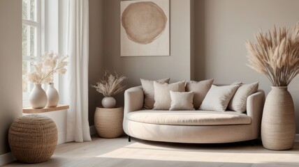 Minimalist Home Style: Virtual Living Room for Video Calls
