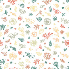 seamless pattern with flowers colorful