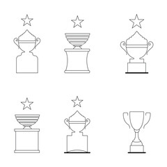 Trophy cup, winner cup, victory cup icon. Reward symbol sign for web and mobile