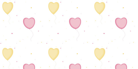 Pattern for Valentine's Day. Balloons