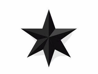 black and white star