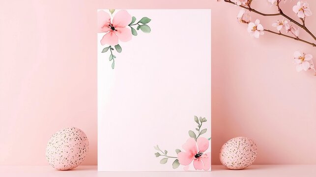 Floral Watercolor Design, Elegant and vibrant watercolor flowers, perfect for creating wedding cards, invitations, Easter celebrations, and birthday greetings.