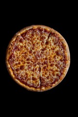 Cheese Pizza on Wooden Board