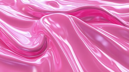 Obraz premium Abstract close-up of silky pink fabric with flowing, glossy texture.