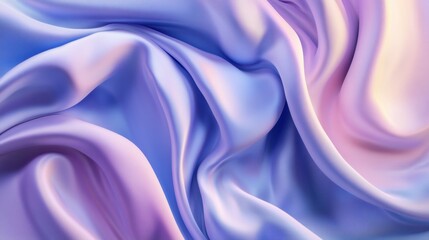 Fototapeta premium Soft folds of silky fabric in pastel hues create a soothing, luxurious abstract pattern.