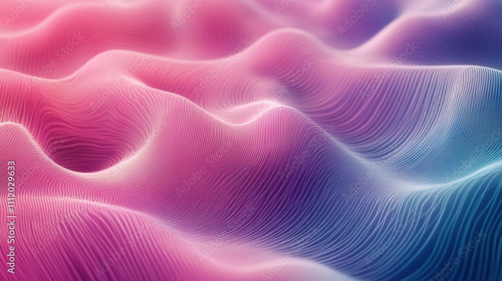 Poster abstract waves of pink and purple create a mesmerizing pattern.