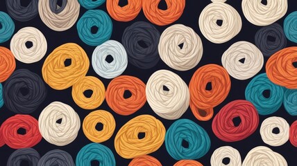 Fototapeta premium Unique Wool Yarn Roll Illustration Perfect for All Crafting and Textile Projects