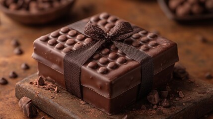 Wrapped Chocolate Box Mockup. Generative AI