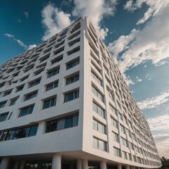 modern office building with sky
