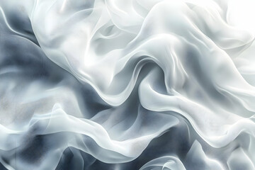 Obraz premium Abstract Gray and White Fabric Drape Illustration