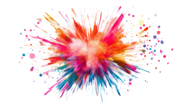 Confetti explosion transparent background