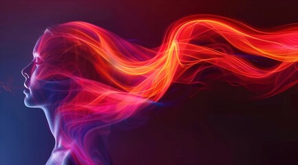 Obraz premium neon fractal abstract wallpaper 