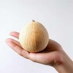 Small melon in hand.