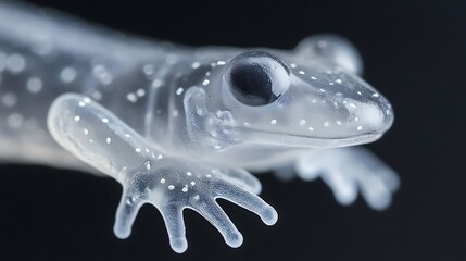 Translucent Gecko Shows Skeletal Structure Detail