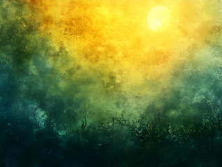 Fototapeta premium Abstract Forest Sunset Illustration