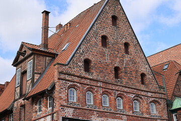Blick in die Altstadt von Lüneburg in Niedersachsen	