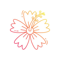 Hibiscus  vector icon