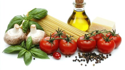 Pasta with Tomatoes, Mushrooms, and Garlic