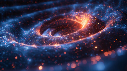 Particle universe vortex internet technology technology poster background