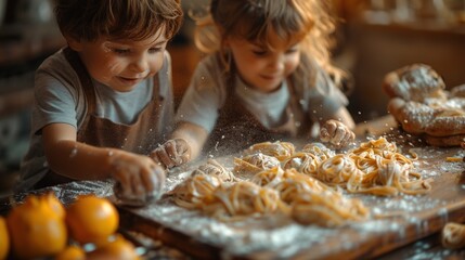 Kids Making Homemade Pasta